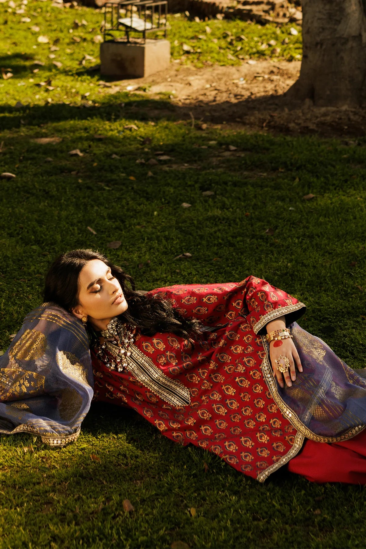 Charizma Embroidered Raw Silk 3 Piece Suit