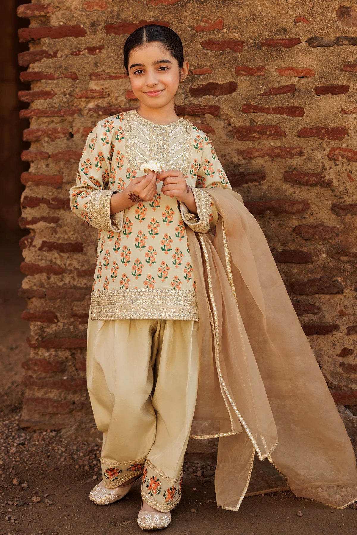 Charizma Embroidered Raw Silk 3 Piece Suit