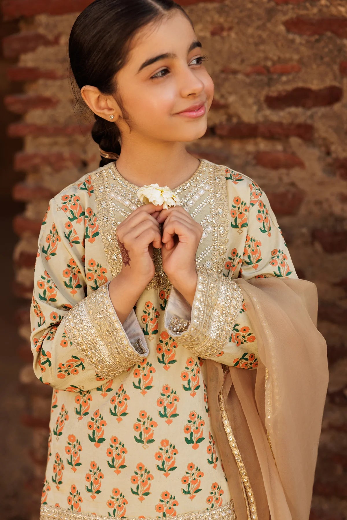 Charizma Embroidered Raw Silk 3 Piece Suit