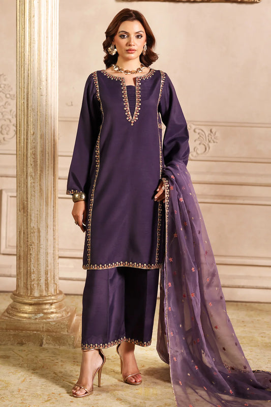 Charizma Mi Amor Embroidered Silk 3 Piece Suit