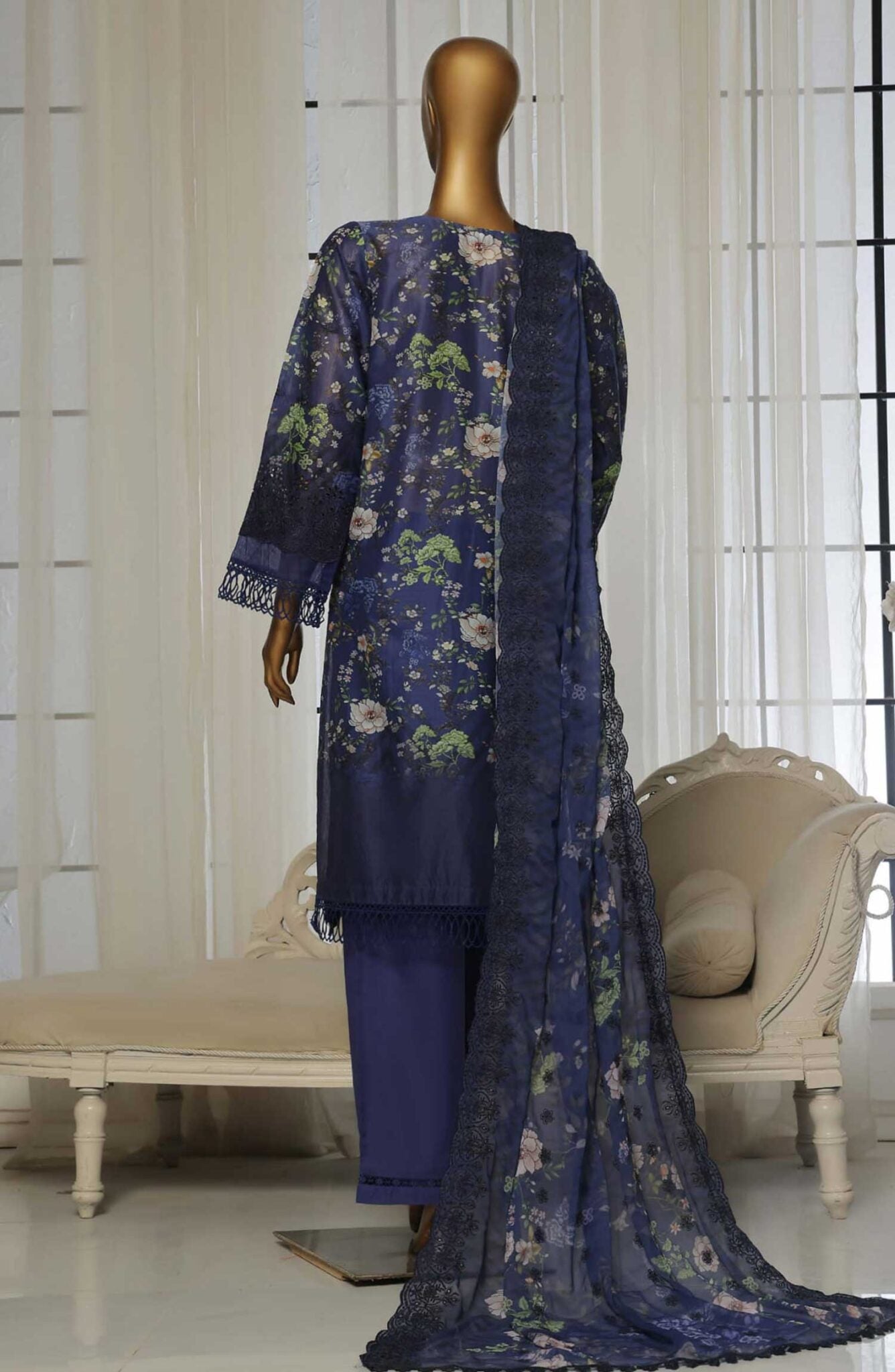 Sadabahar Laser Fusion Chikankari Lawn