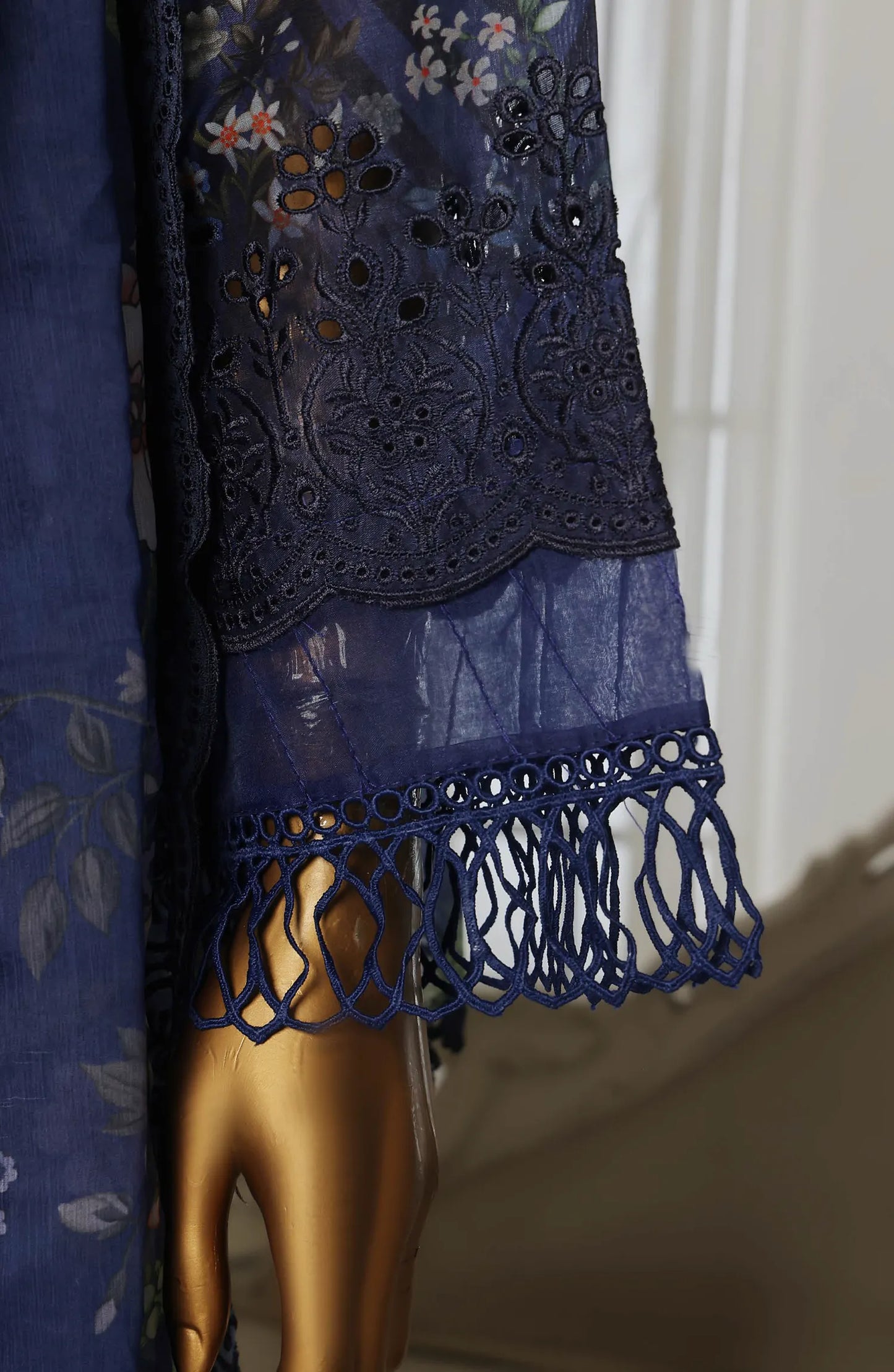 Sadabahar Laser Fusion Chikankari Lawn