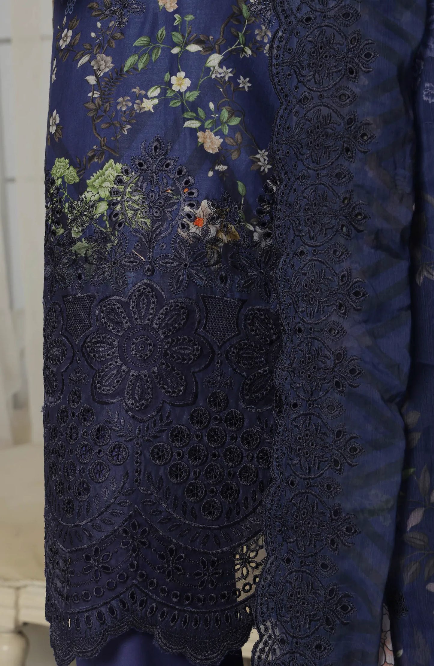 Sadabahar Laser Fusion Chikankari Lawn