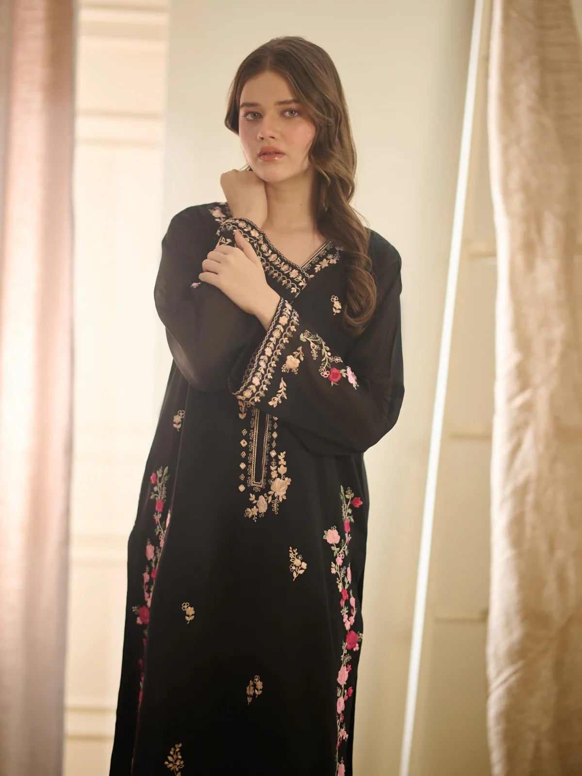 2 Piece - Embroidered Swiss Voile Suit