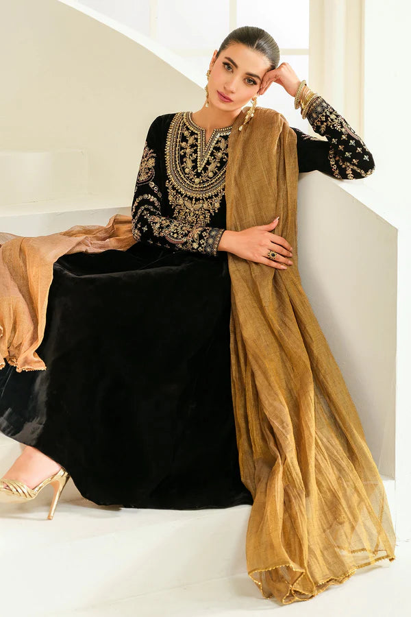 BAROQUE Pret Embroidered Velvet 3 piece Suit