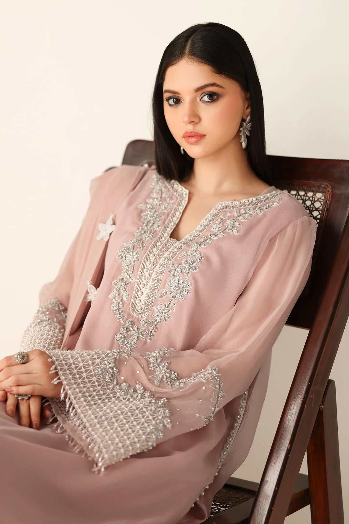 Baroque Luxury Pret Embroidered Chiffon 3 Piece
