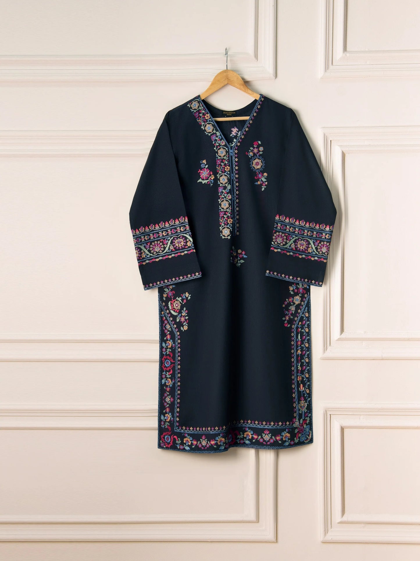 AGHANOOR 2 PIECE EMBROIDERED KHADDAR SHIRT & PANT