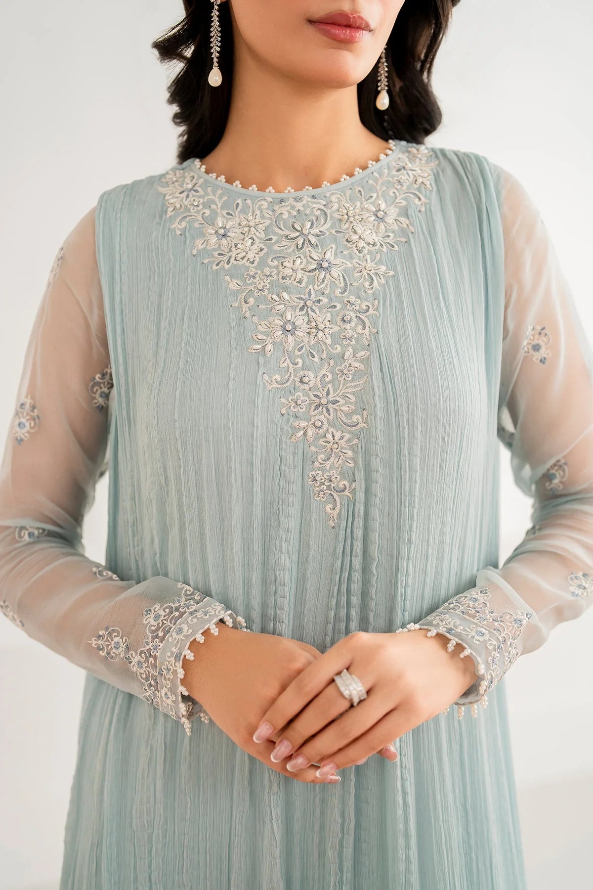 BAROQUE Pret Embroidered Chiffon 3 piece Suit