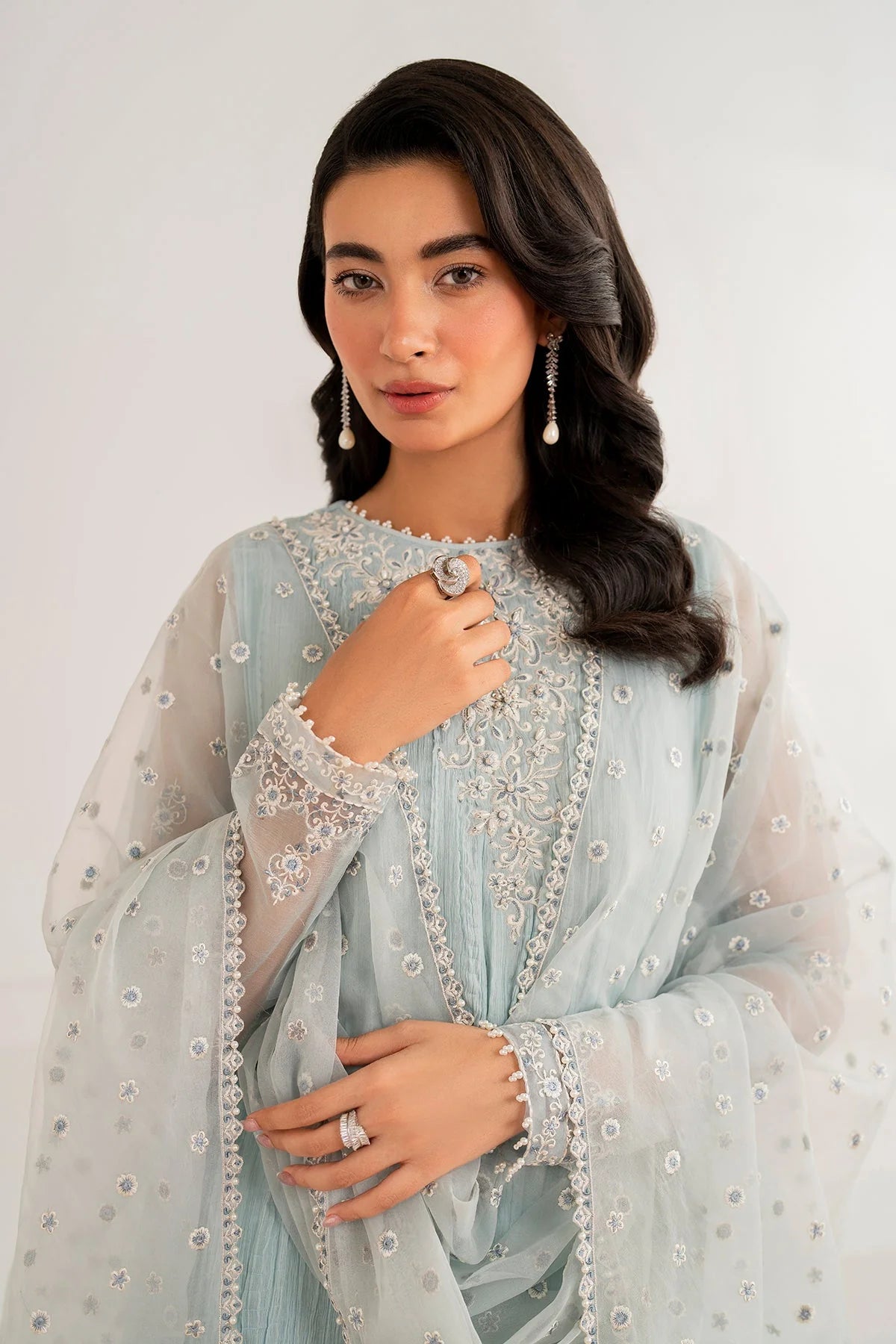 BAROQUE Pret Embroidered Chiffon 3 piece Suit
