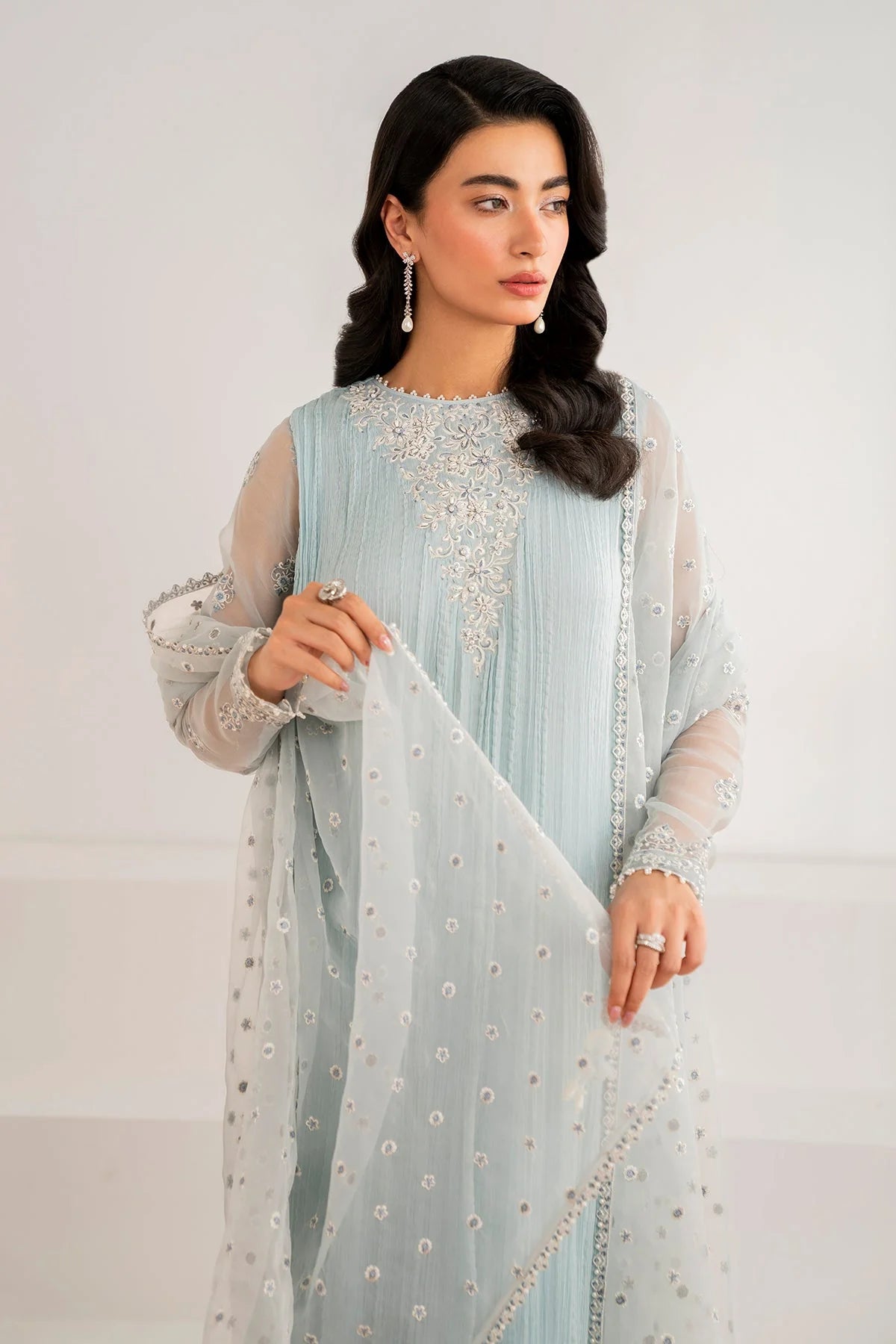 BAROQUE Pret Embroidered Chiffon 3 piece Suit