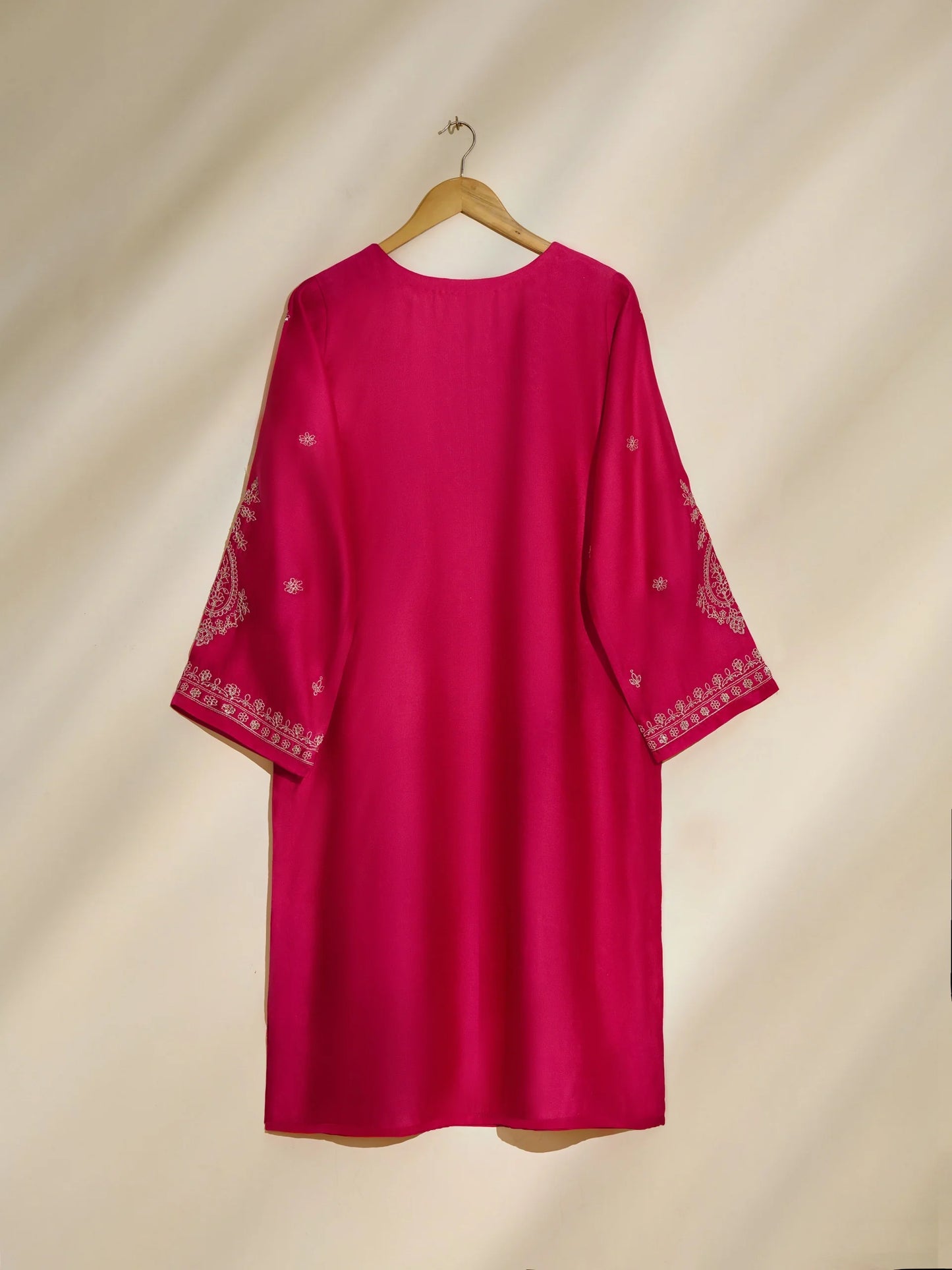 AGHANOOR 3 PIECE SILK NET EMBROIDERED SUIT