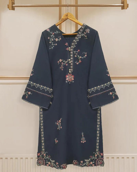 AGHANOOR JACQUARD LAWN EMBROIDERED SHIRT