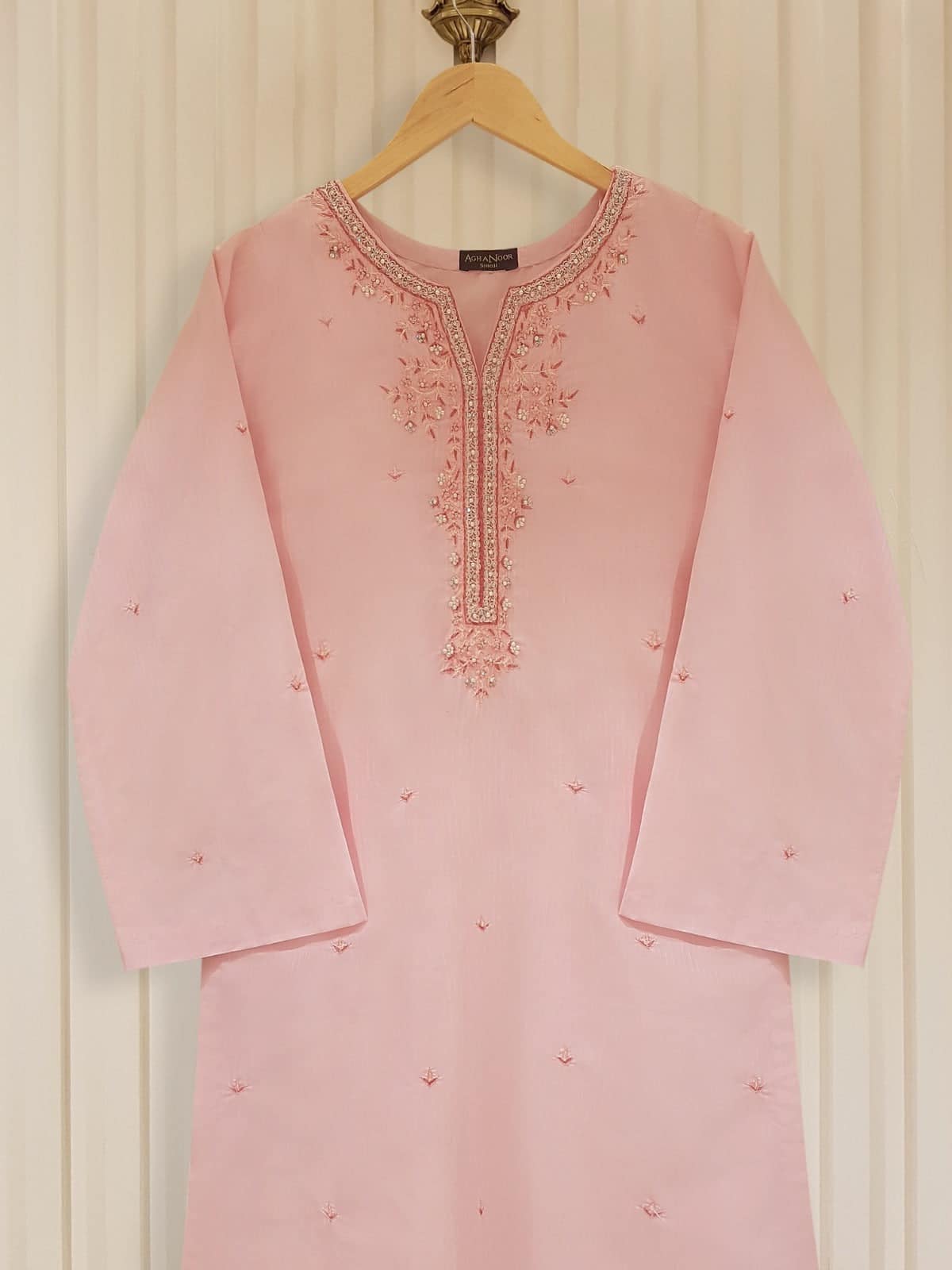 AGHANOOR PIMA COTTON LAWN EMBROIDERED SHIRT