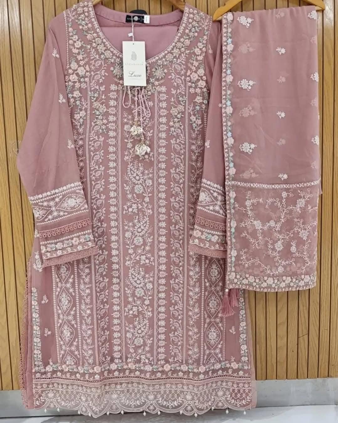 Sada-E-Noor Embroidered Chiffon 3 Piece