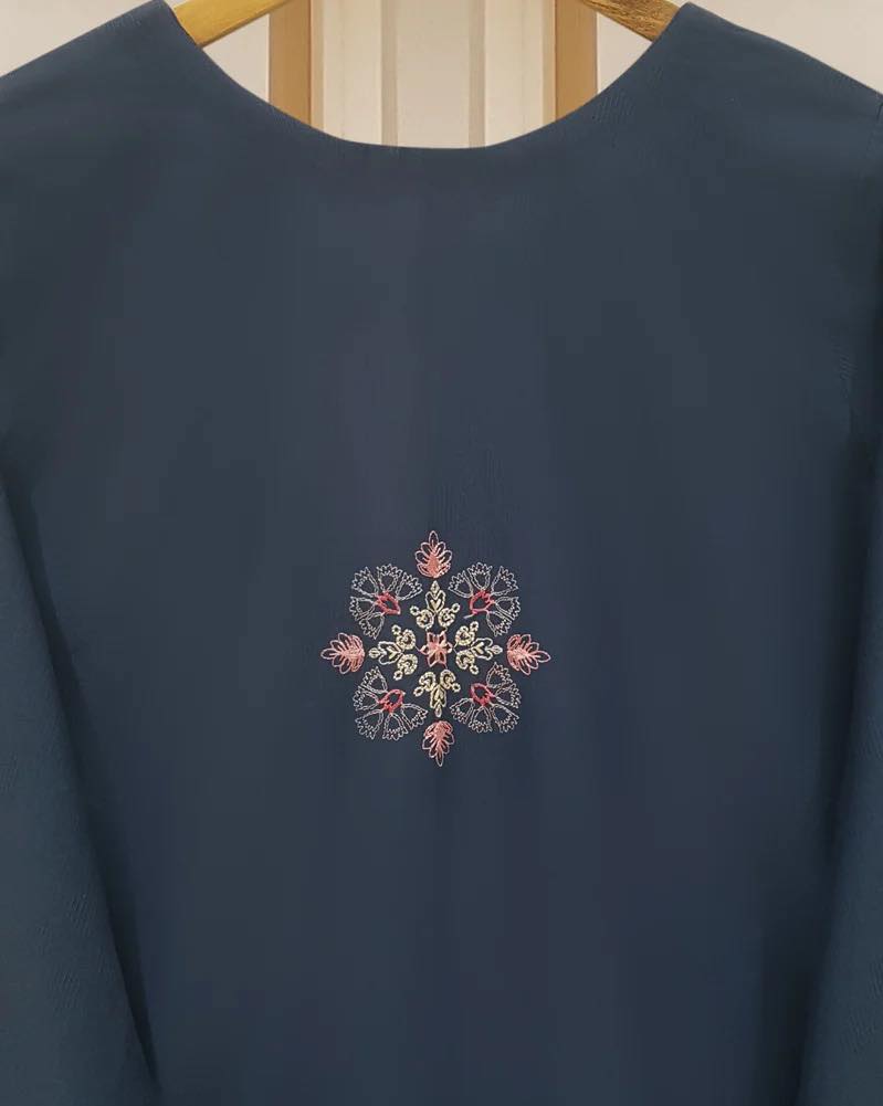 AGHANOOR JACQUARD LAWN EMBROIDERED SHIRT