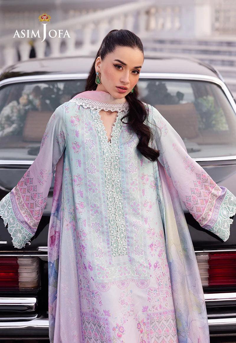 Asim Jofa Embroidered 3 Piece Suit