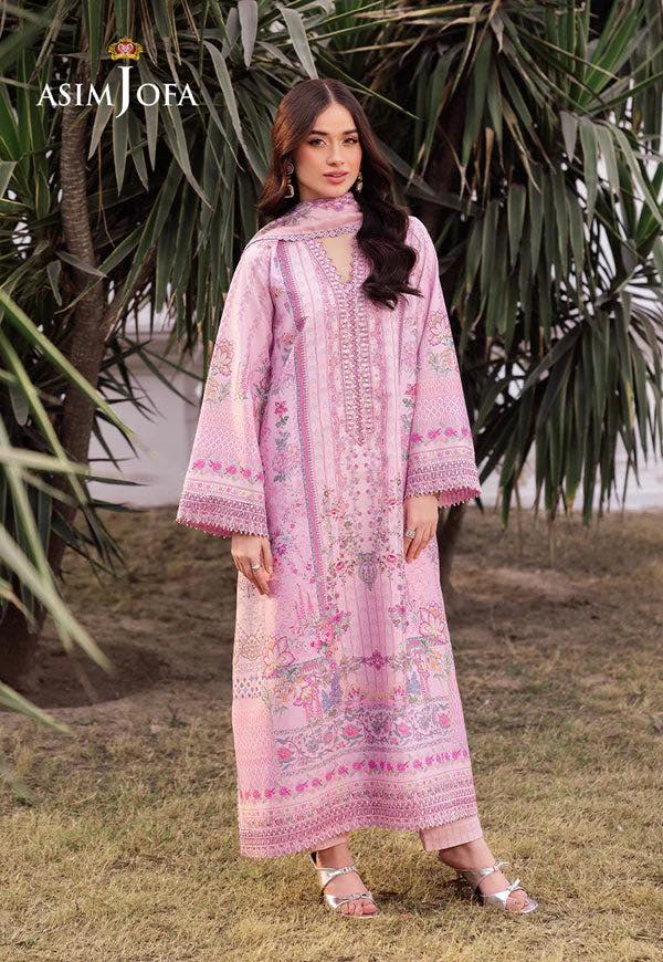 Asim Jofa Embroidered 3 Piece Suit