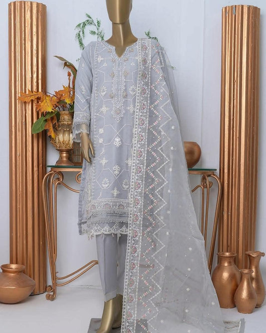 Sadabahar Embroidered Organza 3 Piece Suit