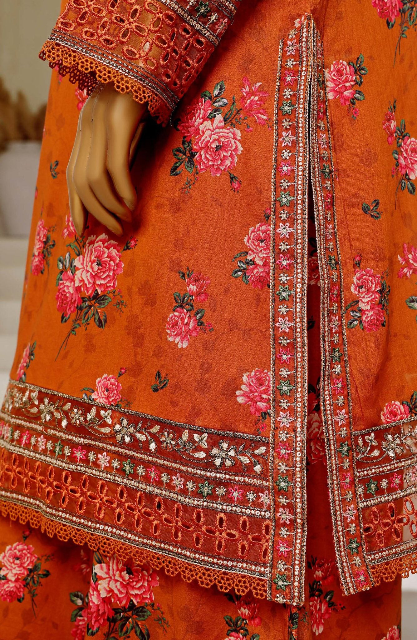 Malika Embroidered & Printed Festive Lawn 3 Piece