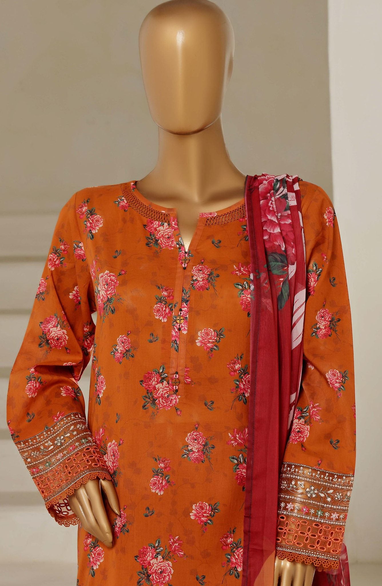 Malika Embroidered & Printed Festive Lawn 3 Piece