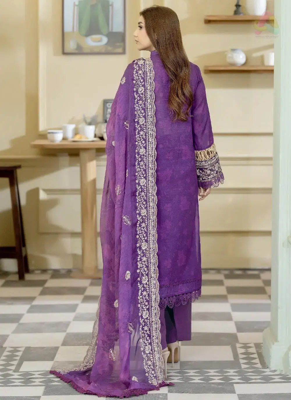 Johra Luxury Emb Lawn 3 Piece Suit