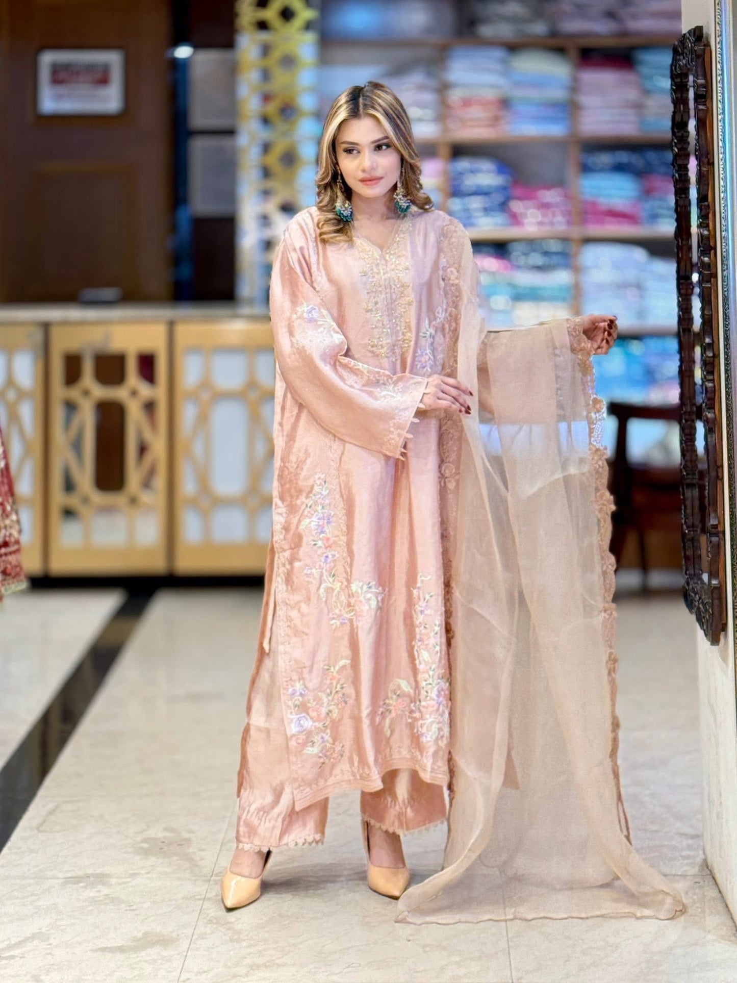 Aghanoor Embroidered Luxury Khaadi Silk 2 Piece