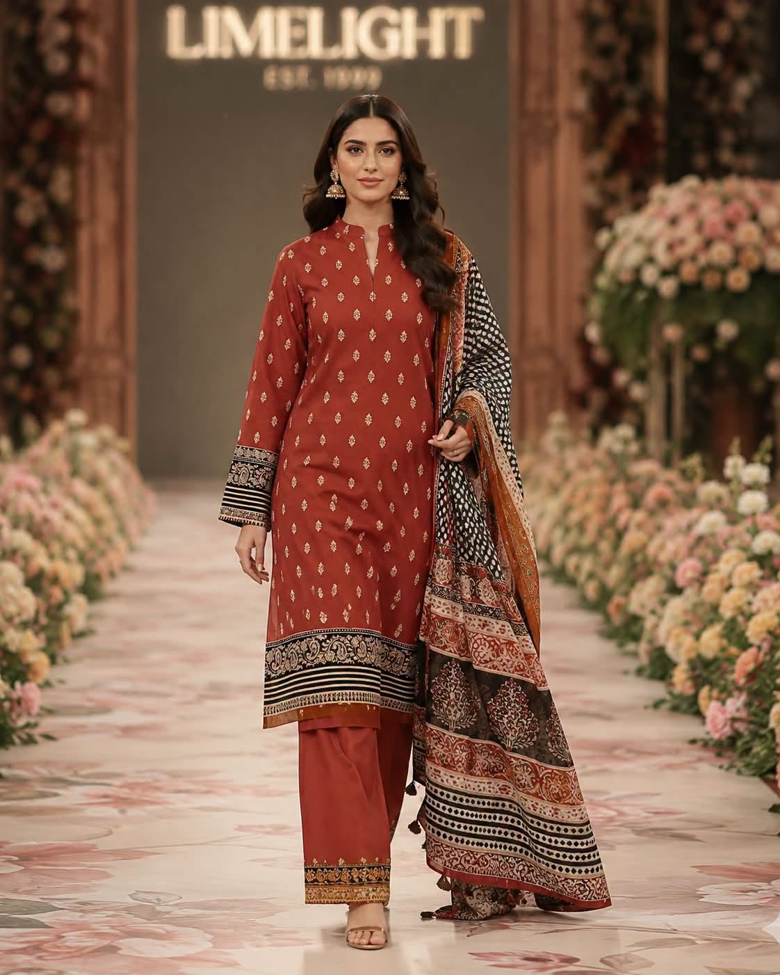 Limelight Luxury Printed Khaadi Lawn 3 Piece