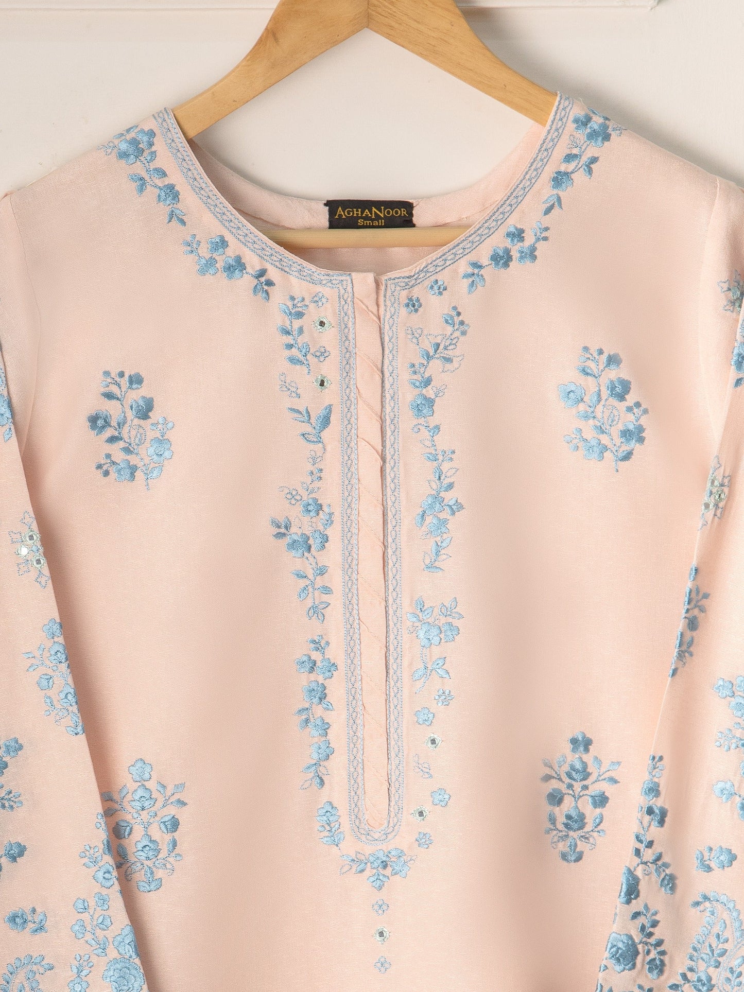 AGHANOOR TWO EMBROIDERED KARANDI SHIRT WITH DUPATTA