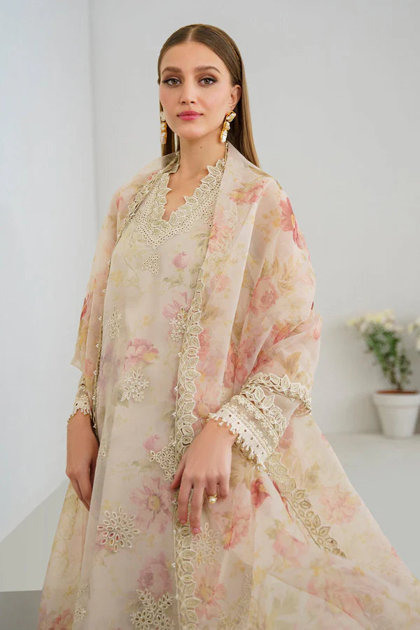 Baroque Pret Embroidered Organza 3 Piece Suit