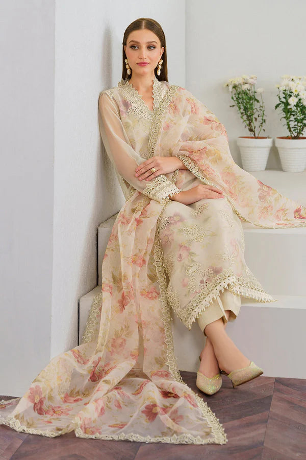 Baroque Pret Embroidered Organza 3 Piece Suit