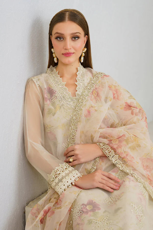 Baroque Pret Embroidered Organza 3 Piece Suit