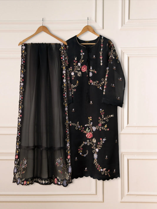 AGHANOOR 3 Piece - Pure Organza Embroidered Suit