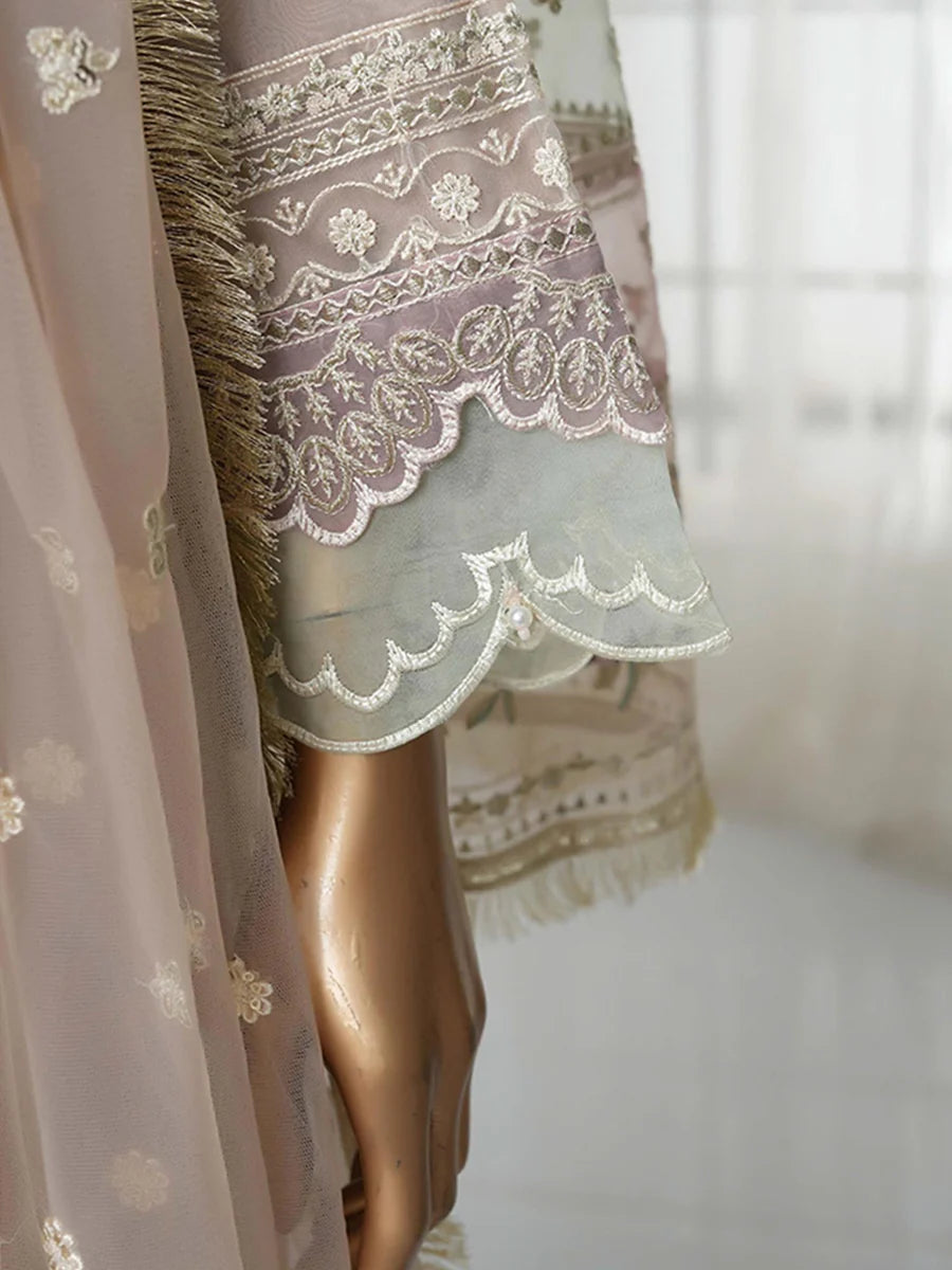Sadabahar Mahpara Stitched Embroidered Organza 3 Piece