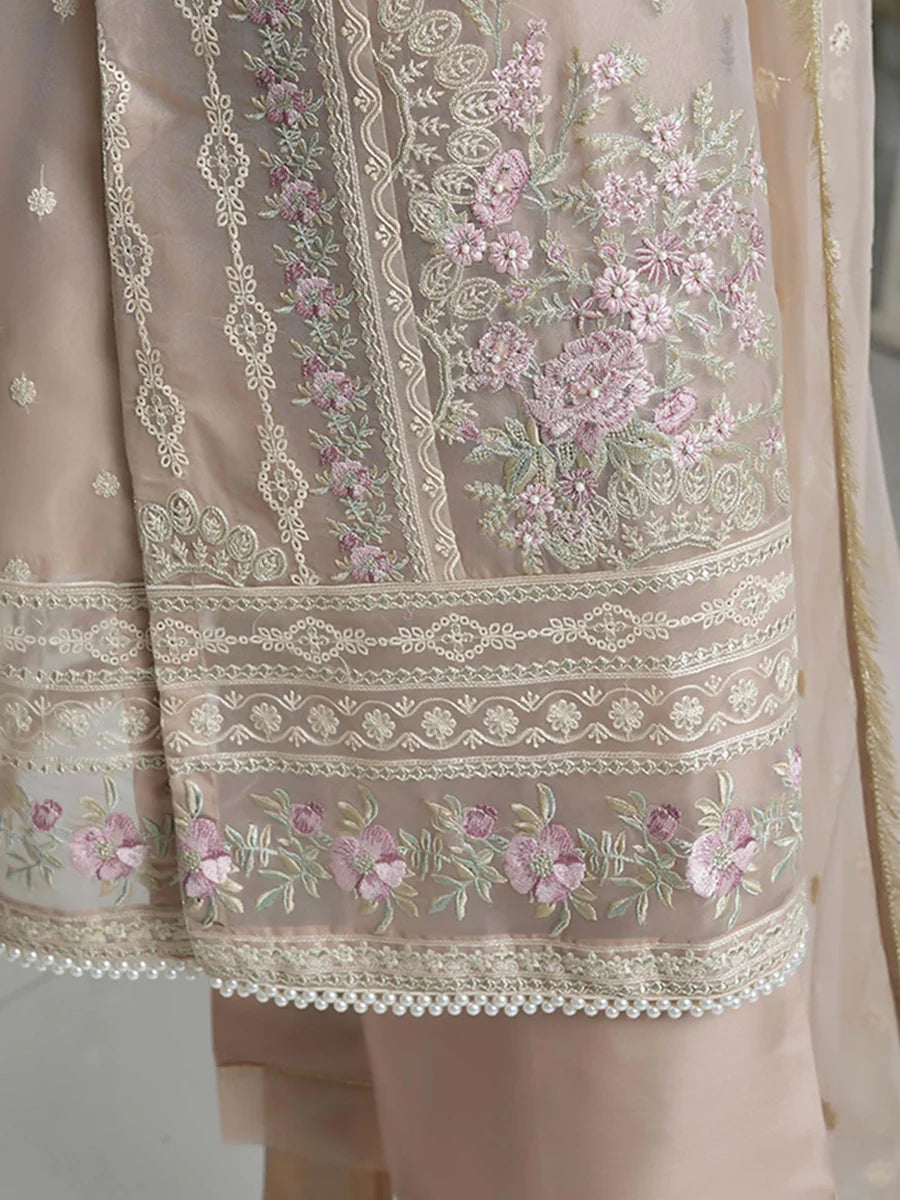 Sadabahar Mahpara Stitched Embroidered Organza 3 Piece