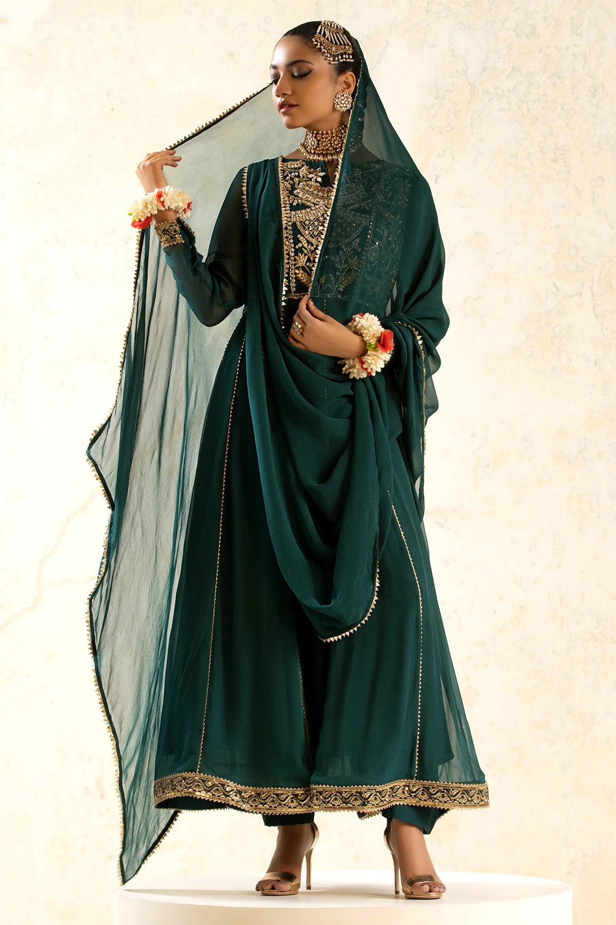 Charizma Mi Amor Embroidered Chiffon 3 Piece Suit