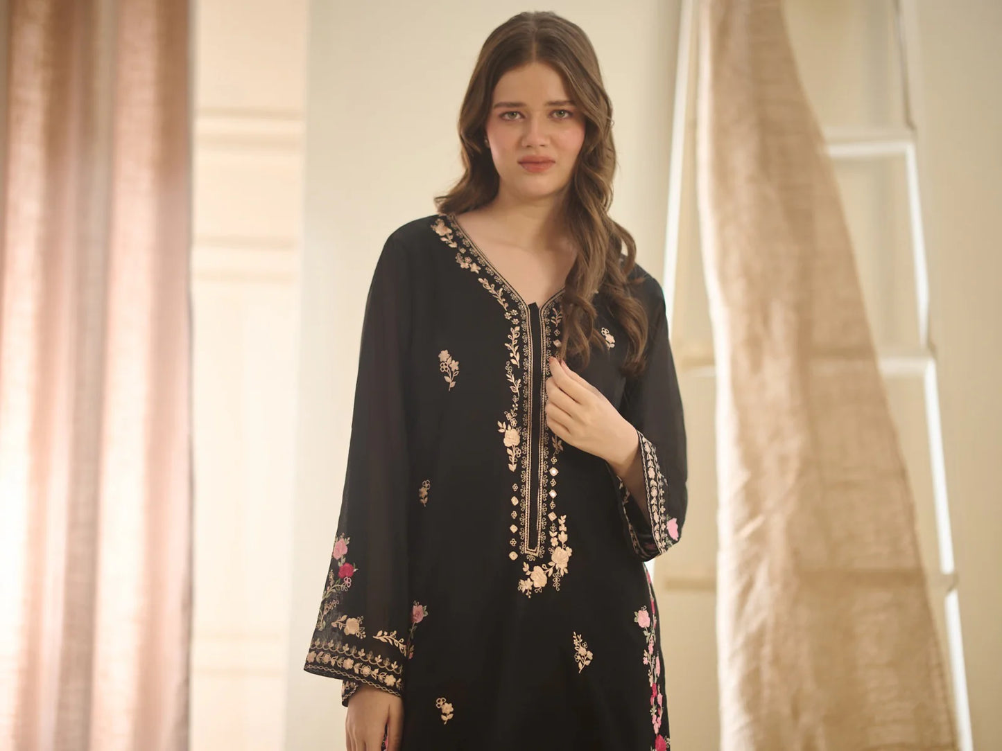 2 Piece - Embroidered Swiss Voile Suit