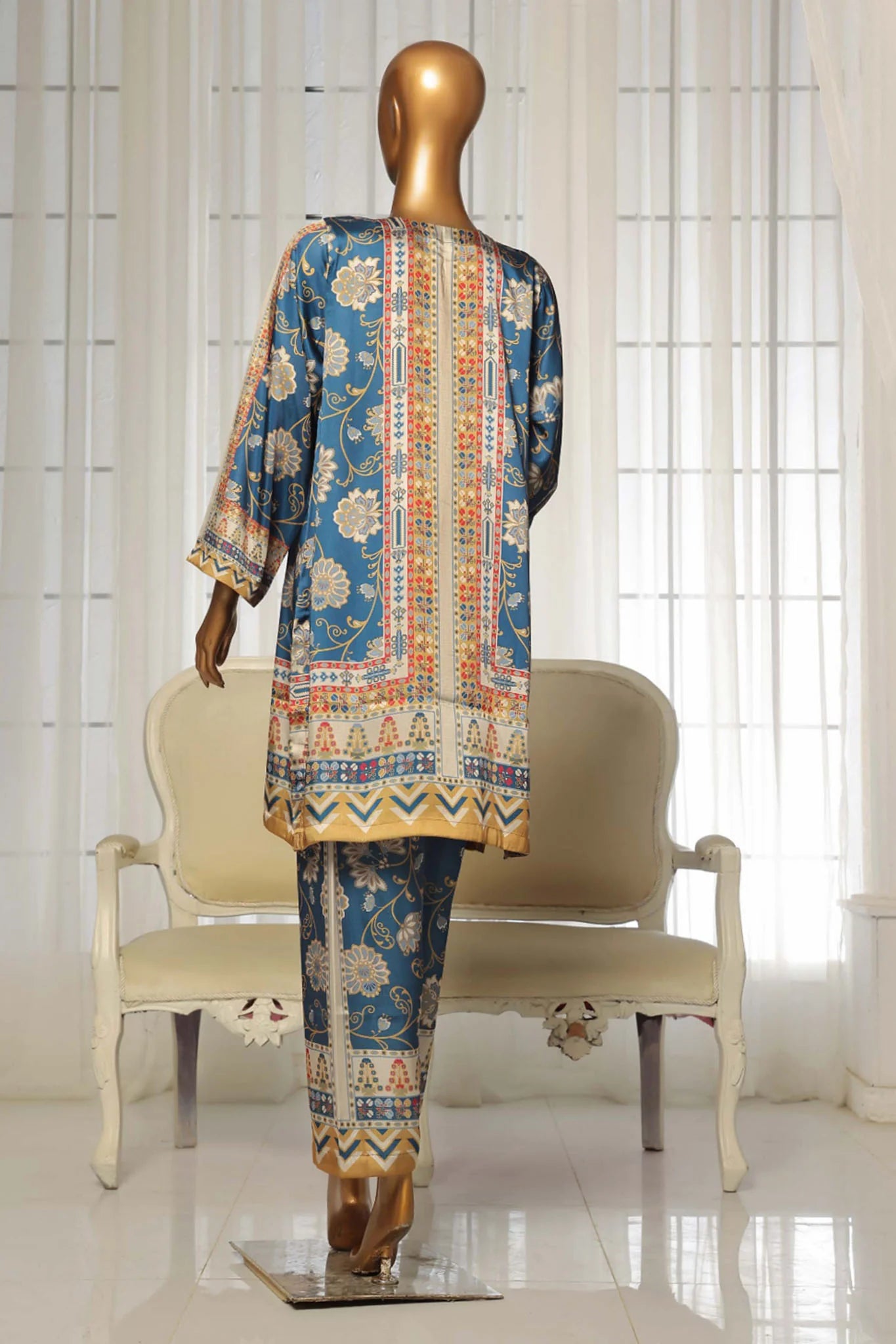 Sadabahar Printed Silk Co-ord