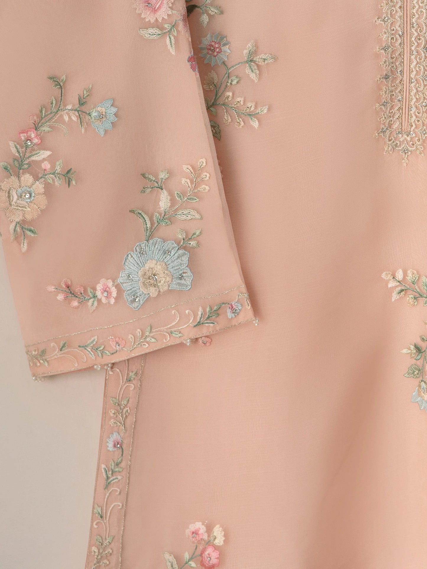 AGHANOOR 3 Piece - Pure Organza Embroidered Suit