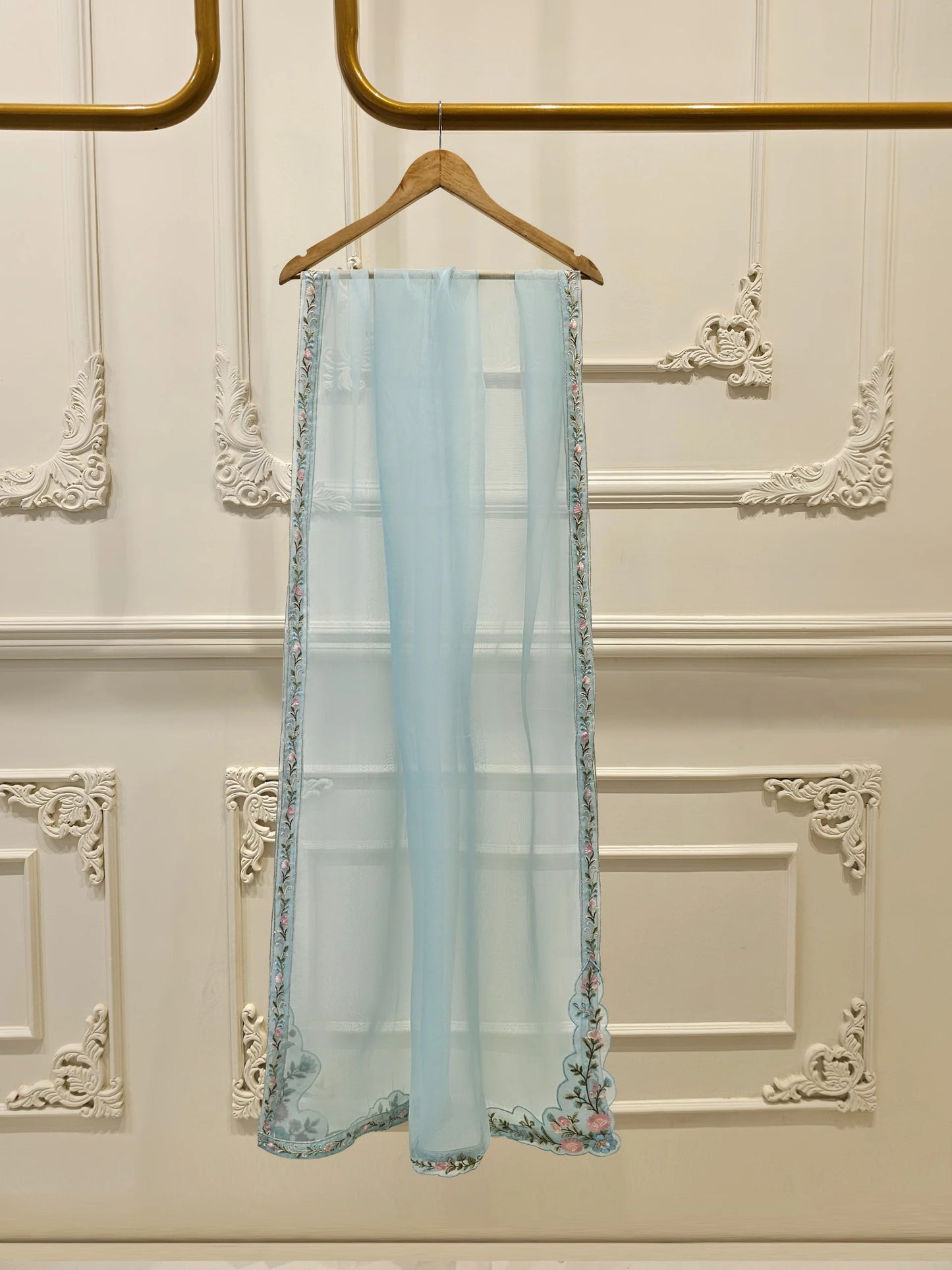 Aghanoor Embroidered Organza 3 Piece Suit