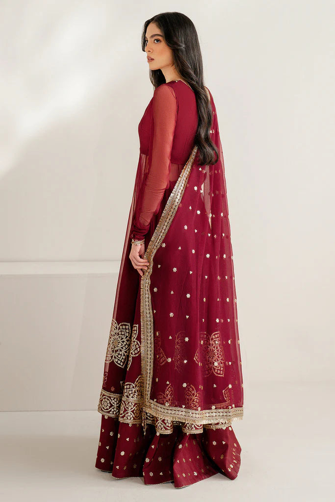 Jazmin Pakistani Chiffon Designer Wear-Maroon