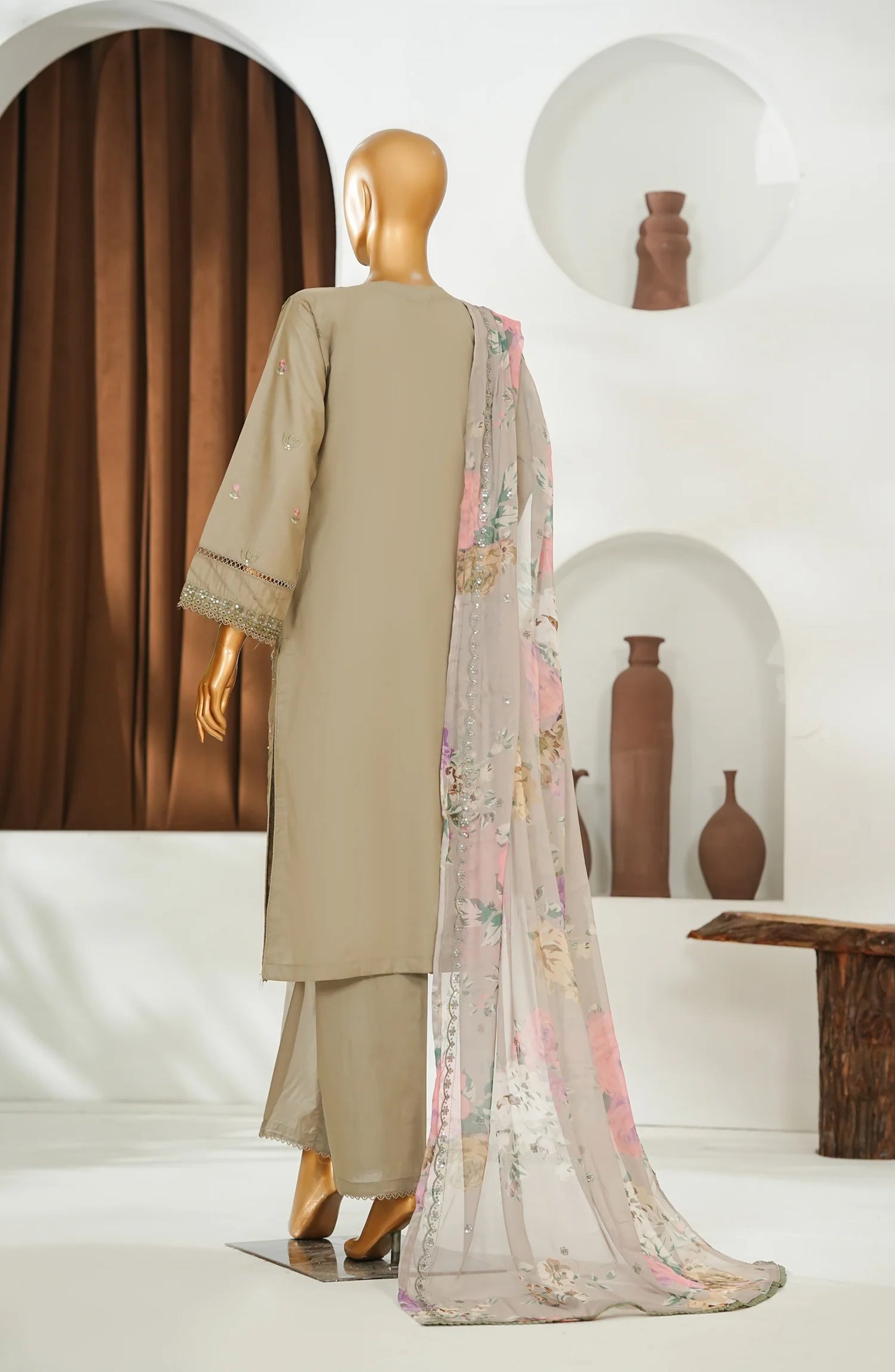 Amna Khadija Embroidered Lawn 3 Piece Suit-Festive Collection