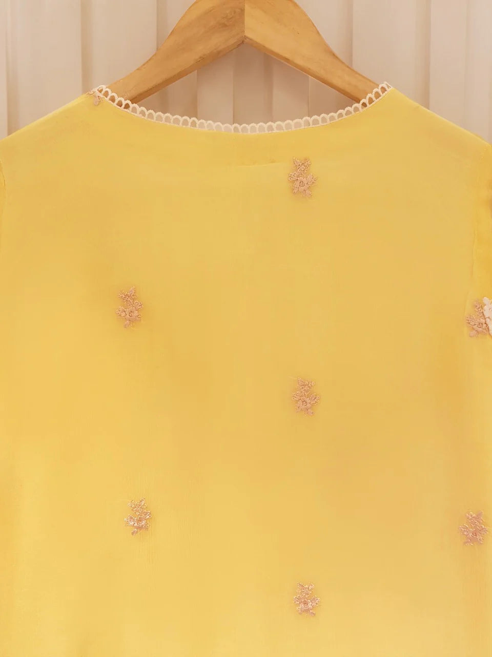 THREE PIECE HEAVILY EMBROIDERED SHIRT, RAW SILK PANT AND CHIFFON DUPATTA