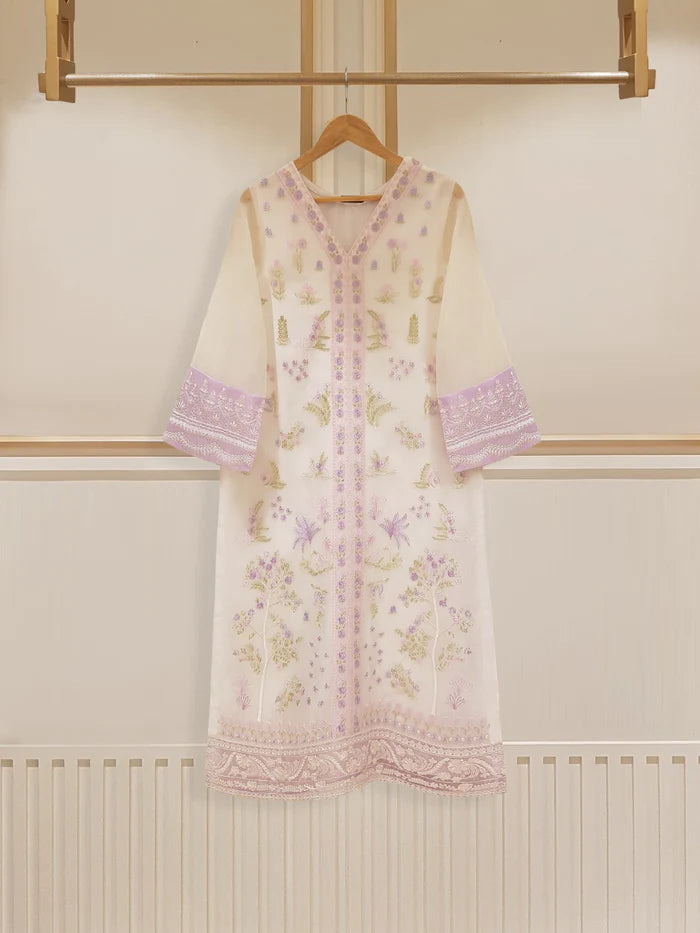 AGHANOOR 3 PIECE PURE ORGANZA EMBROIDERED SHIRT, DUPATTA and TROUSER