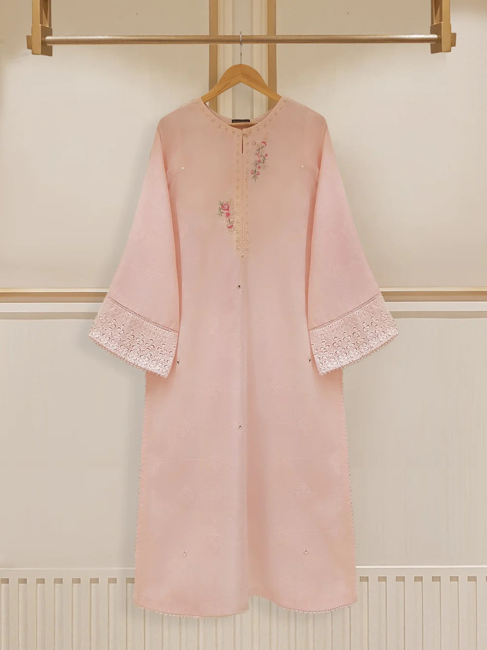 AGHANOOR JACQUARD LAWN EMBROIDERED SHIRT