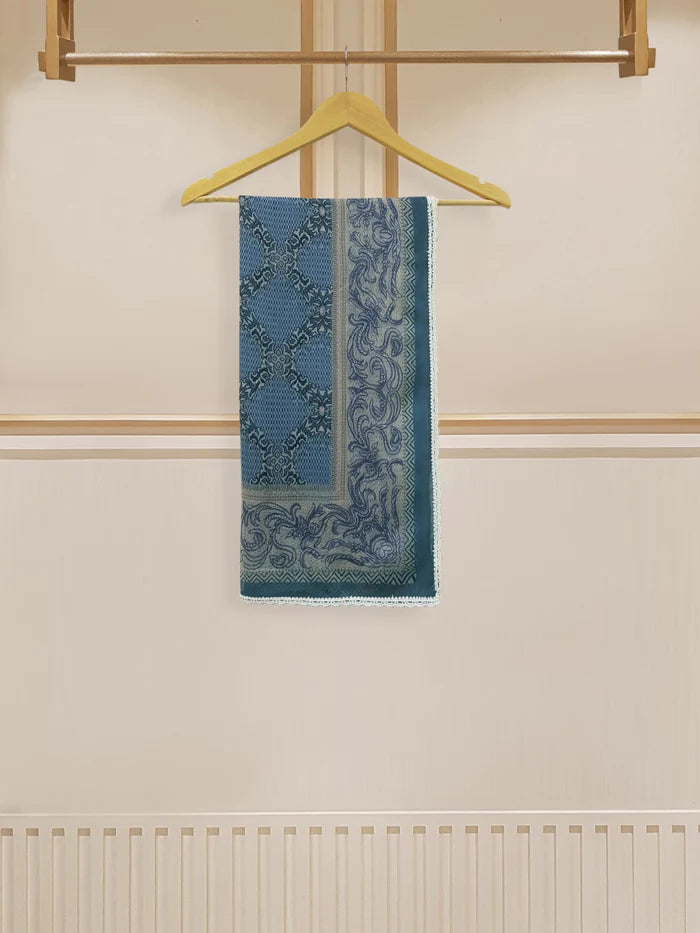 AGHANOOR PIMA COTTON EMBROIDERED SHIRT WITH CHIFFON DUPATTA