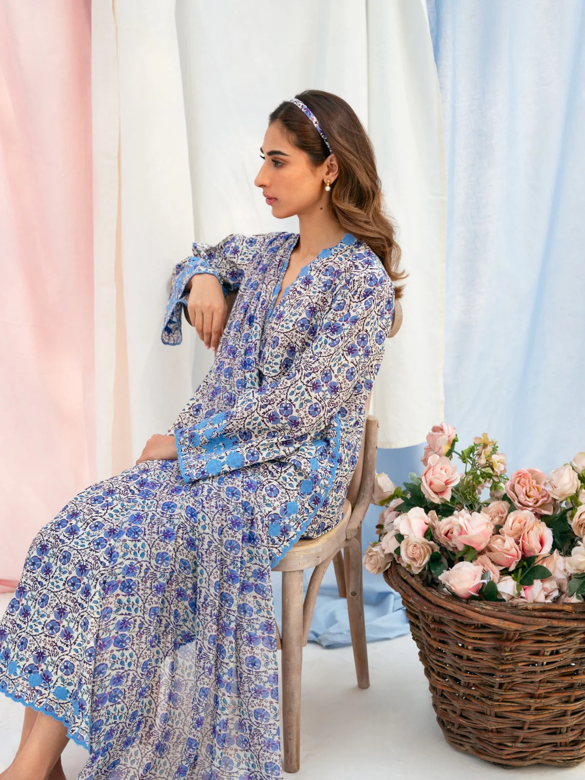 AGHANOOR PREMIUM DIGITAL LAWN SHIRT WITH CHIFFON DUPATTA