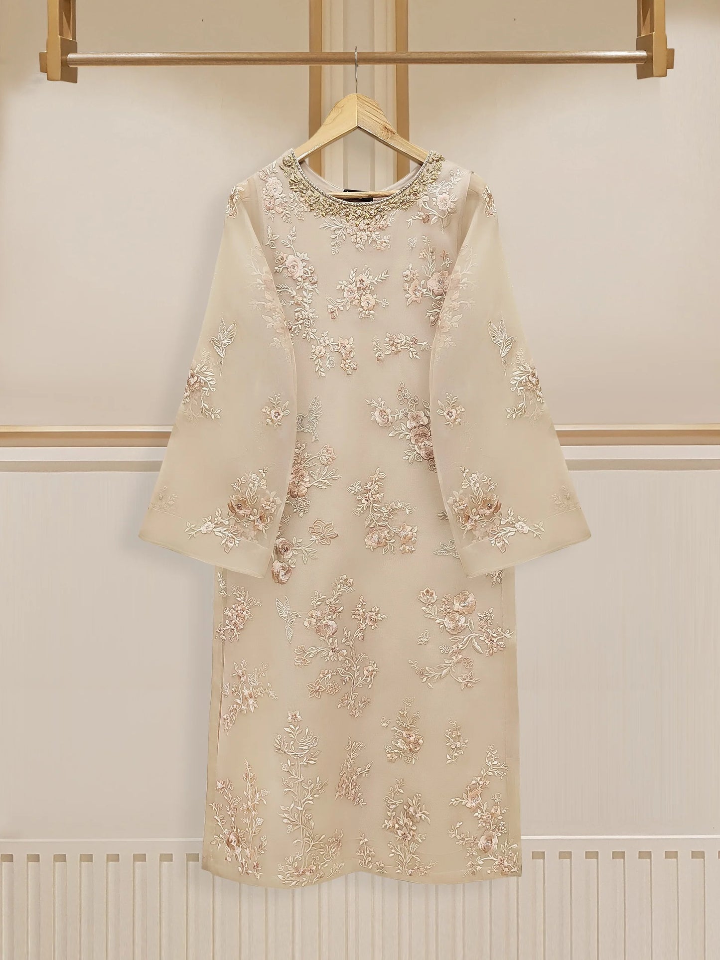 AGHANOOR 3 Piece Pure Organza Suit