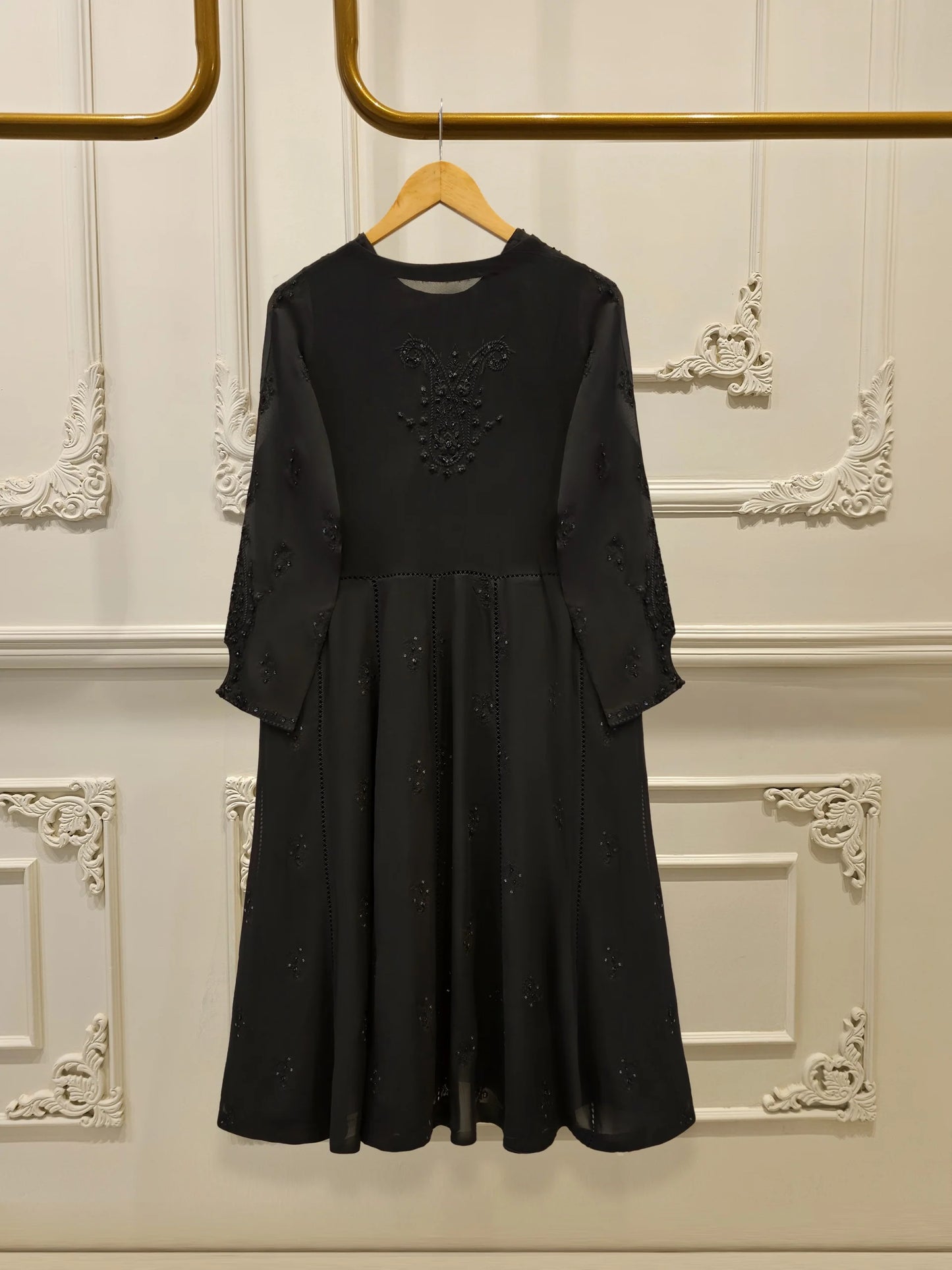 Aghanoor Embroidered Chiffon Frock Style 3 Piece Suit