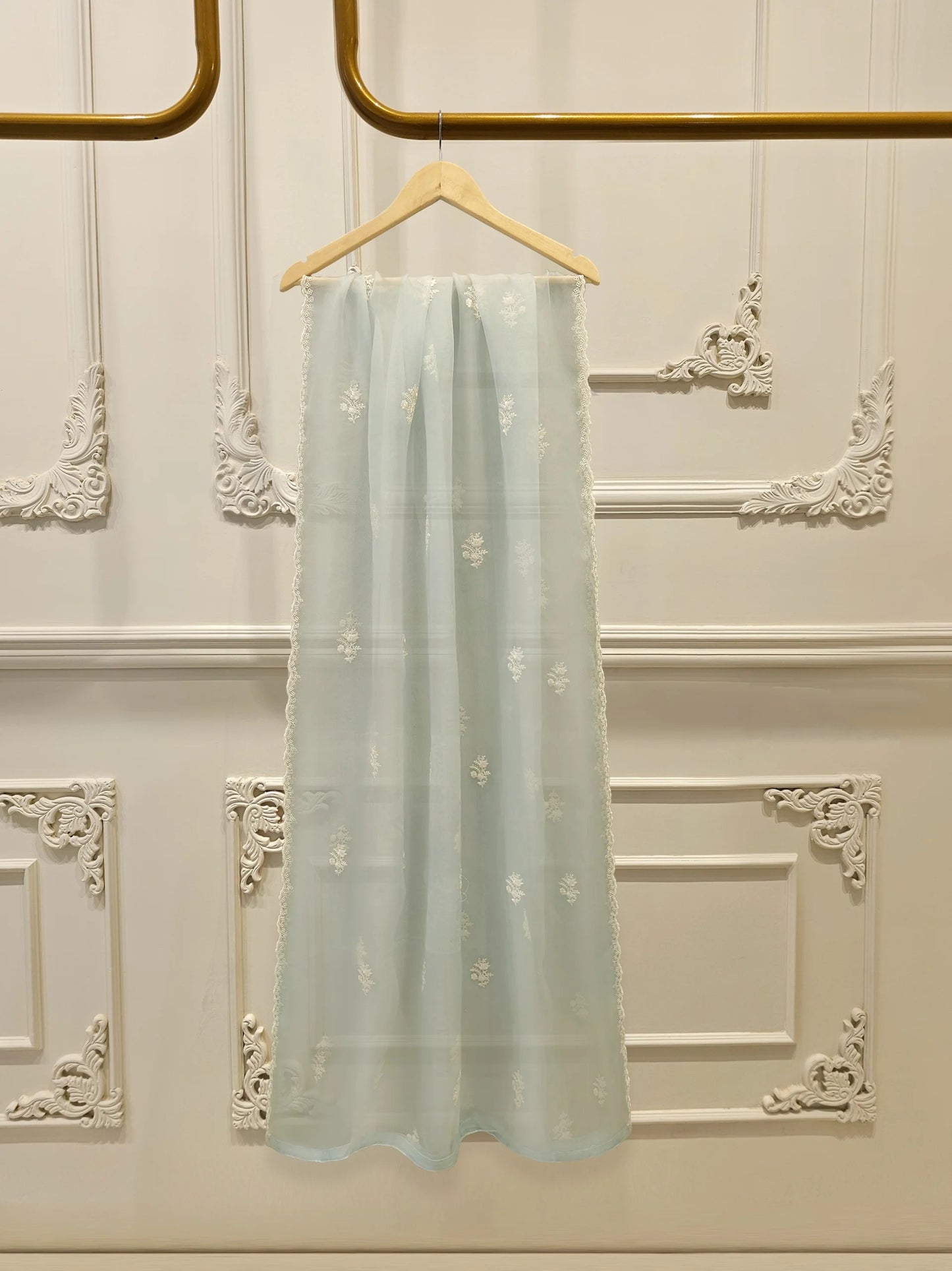 Aghanoor Embroidered Organza Shirt & Dupatta