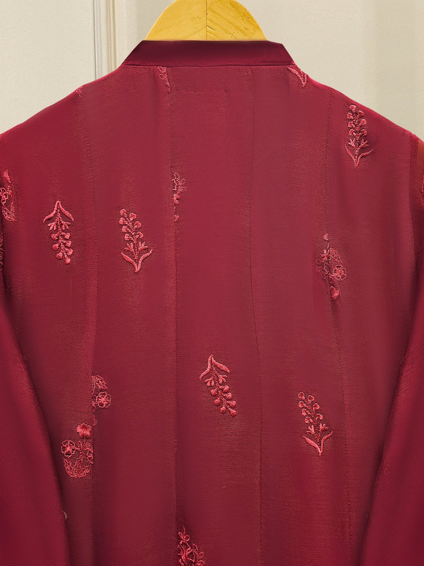 Aghanoor Embroidered Cotton Net Frock Style 3 Piece Suit